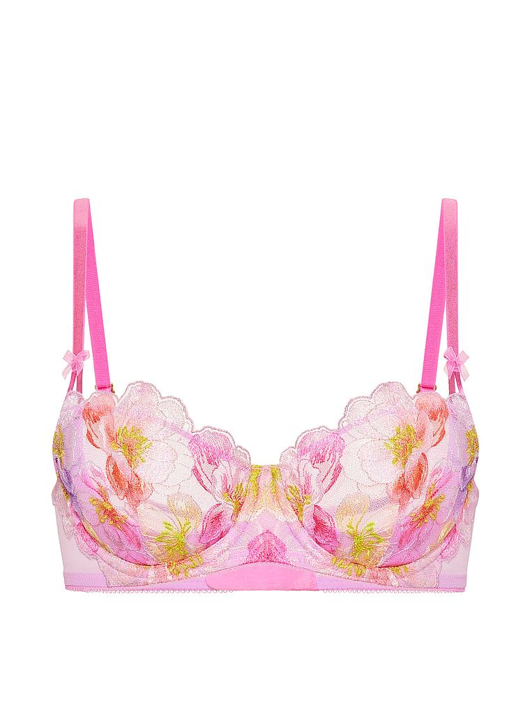 Sutiene fără căptușeală cu broderie Watercolor Wicked. Produsul este modelat și provine din colecția Dream Angels.