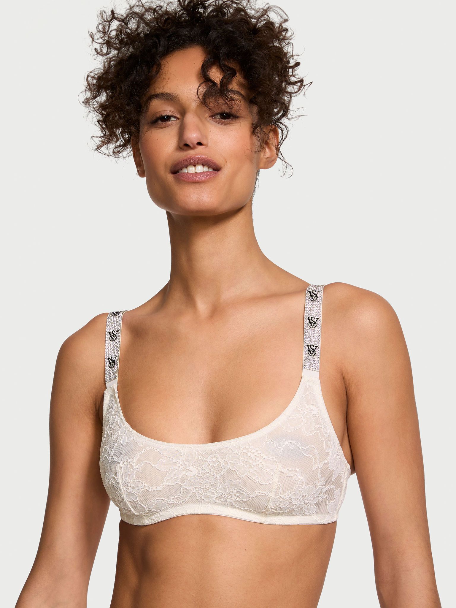 Victoria's Secret Bustieră Bralette din dantelă Shine Strap