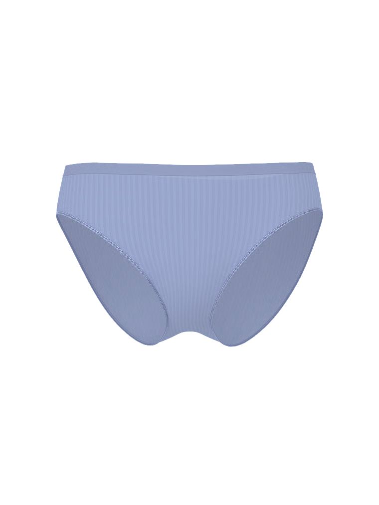 Chiloți de bikini cu coaste transparente fără cusături. Produsul este de culoare mov și provine din colecția Seamless (Seamless Collection).