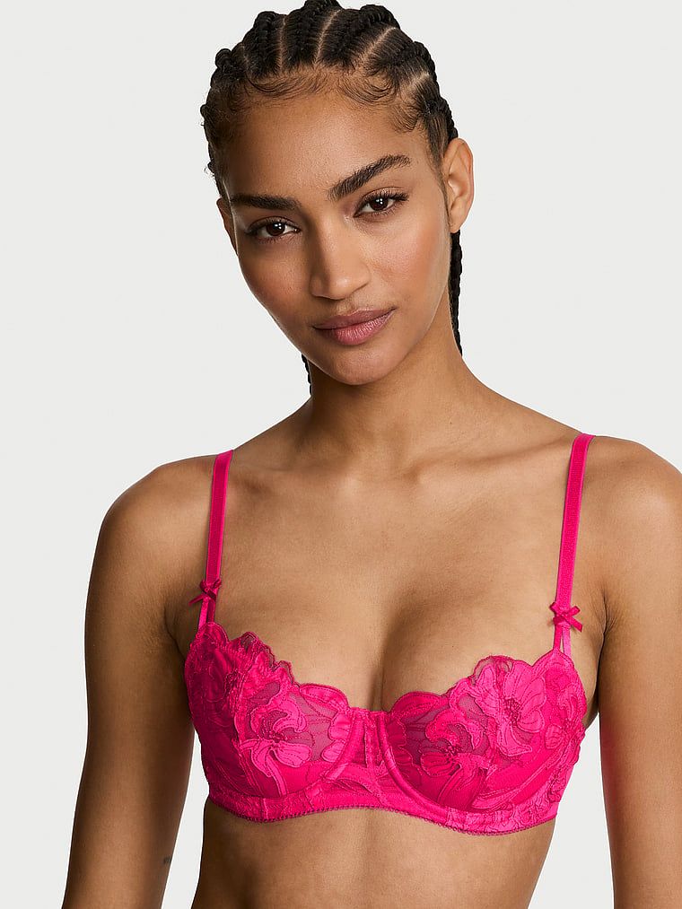 Dream Angels Sutien Balconette Wicked fără căptușeală, cu broderie Pop Floral