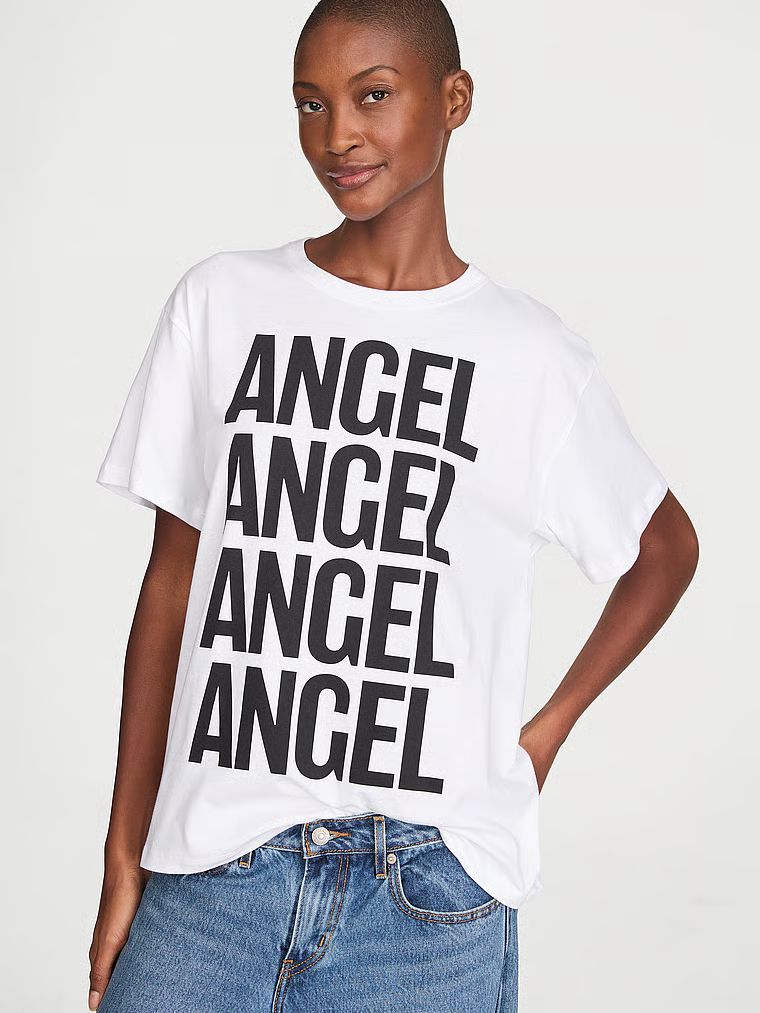 Angel Essentials Tricou Boyfriend oversized din 100% bumbac VS