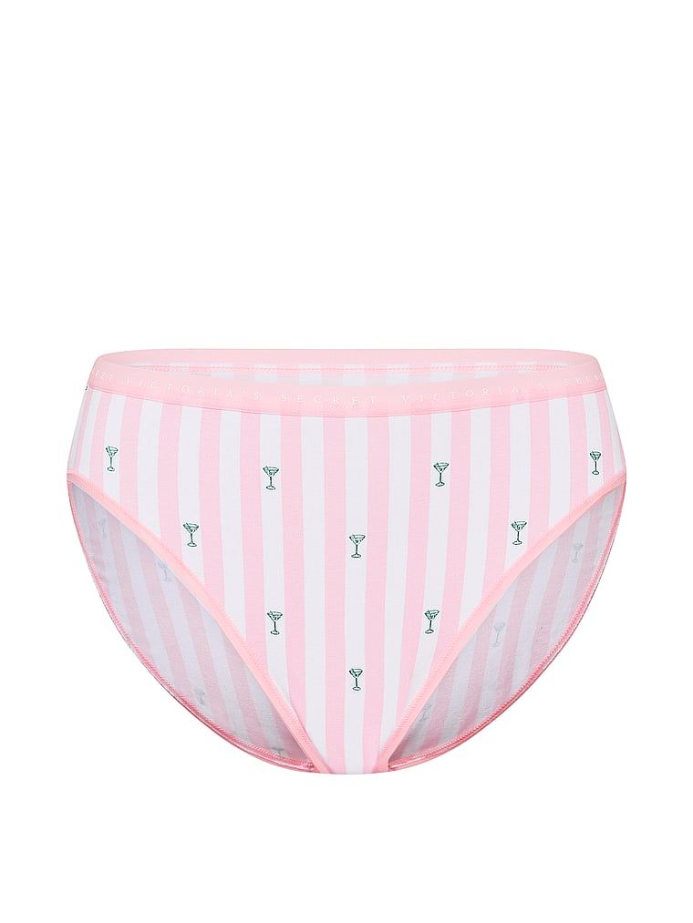 Chiloți din bumbac cu picioare înalte, pantaloni scurti cu picior înalt. Produsul are o culoare cu model și provine din colecția Victoria's Secret.