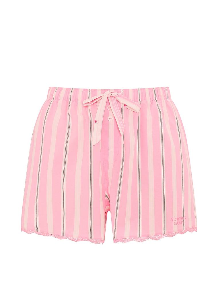 Pantaloni scurți de pijama Heritage din bumbac Mix & Match. Produsul are o culoare cu model și provine din colecția Victoria's Secret.