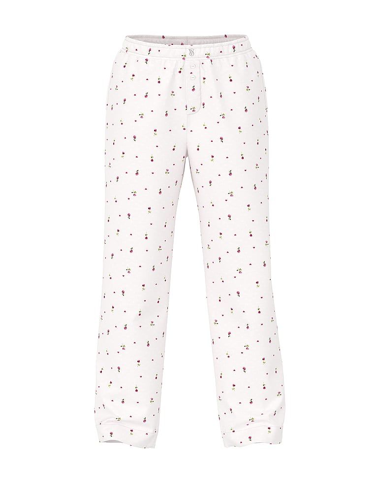 Pantaloni de pijama Heritage din bumbac Mix & Match. Produsul are o culoare florală și provine din colecția Victoria's Secret.