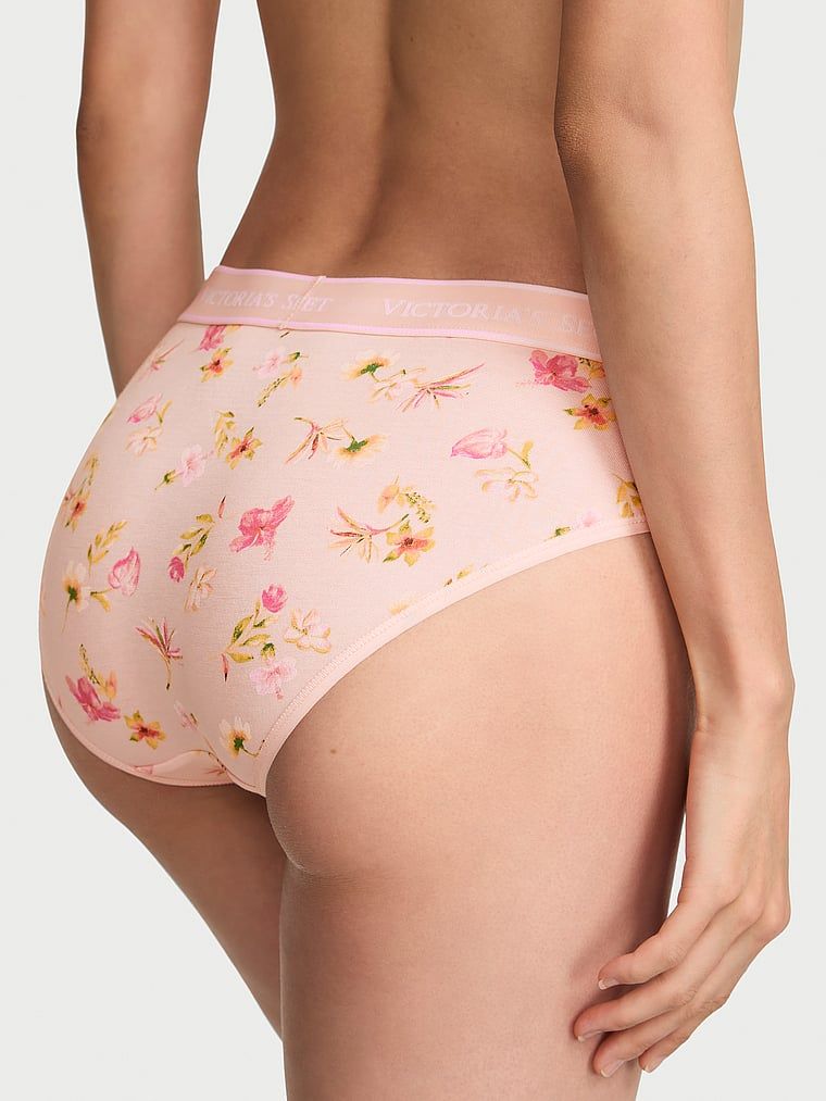 Chiloți din bumbac cu logo-ul Hiphugger în talie. Produsul are o culoare florală și provine din colecția Bumbac.