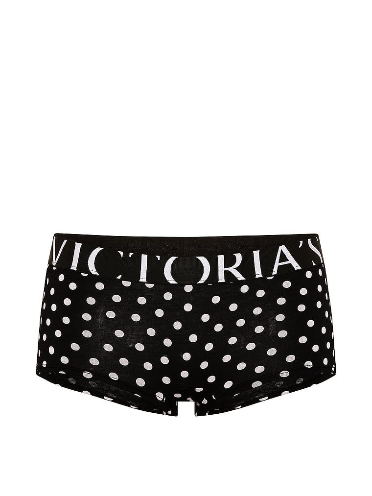 Pantaloni scurți de bumbac Logo Exploded Boyshort. Produsul este modelat și provine din colecția Bumbac.