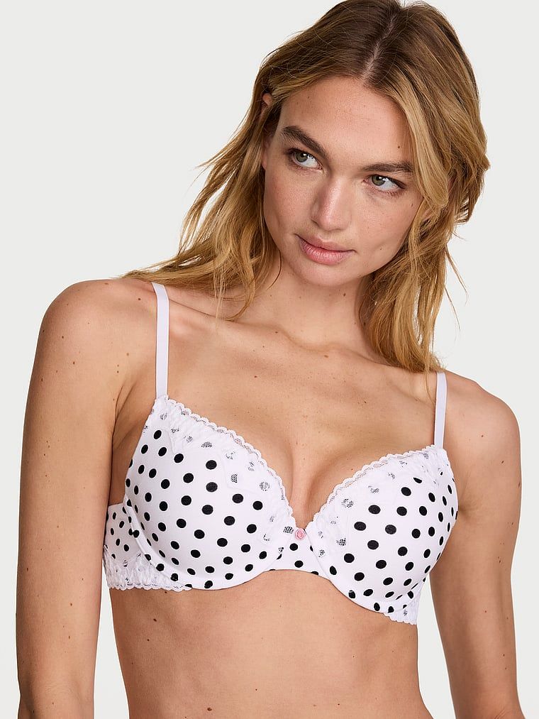 Sutien de bumbac push-up Perfect Shape. Produsul este modelat și provine din colecția de tricouri.