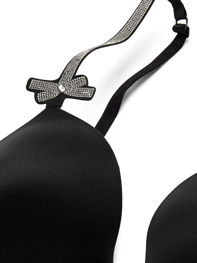 Topul corset cu flotări Shine Bow. Produsul este negru și provine din colecția Very Sexy.