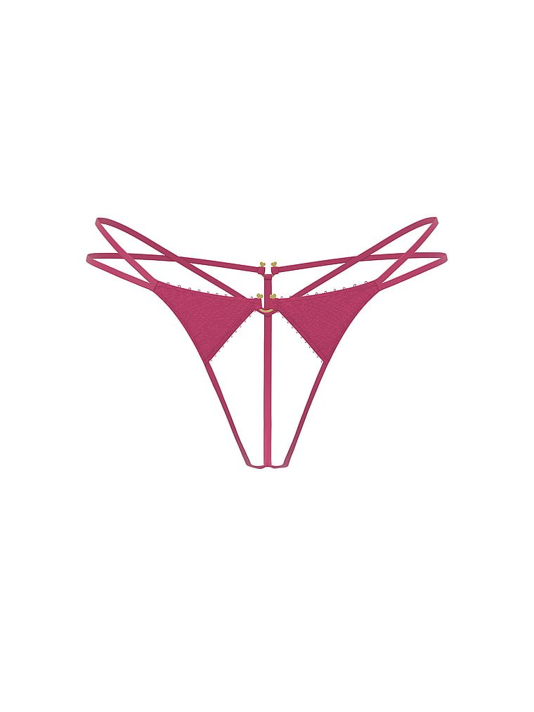 Tanga fără treaptă, Feronerie cu inel cu bretele. Produsul este de culoare mov și provine din colecția Very Sexy.