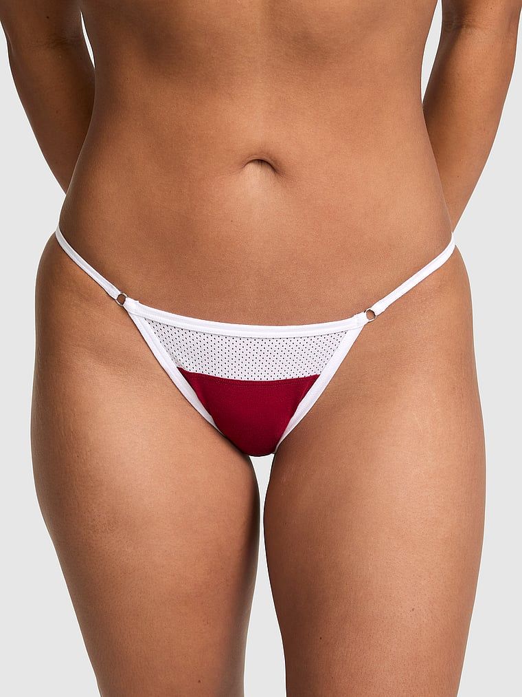 Chilot bikini din bumbac cu barete subțiri