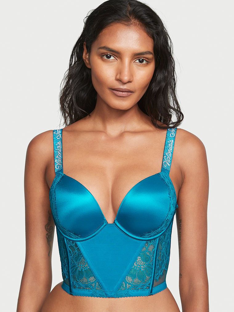 Very Sexy Top cu corset cu Push-Up din dantelă  Shine Strap