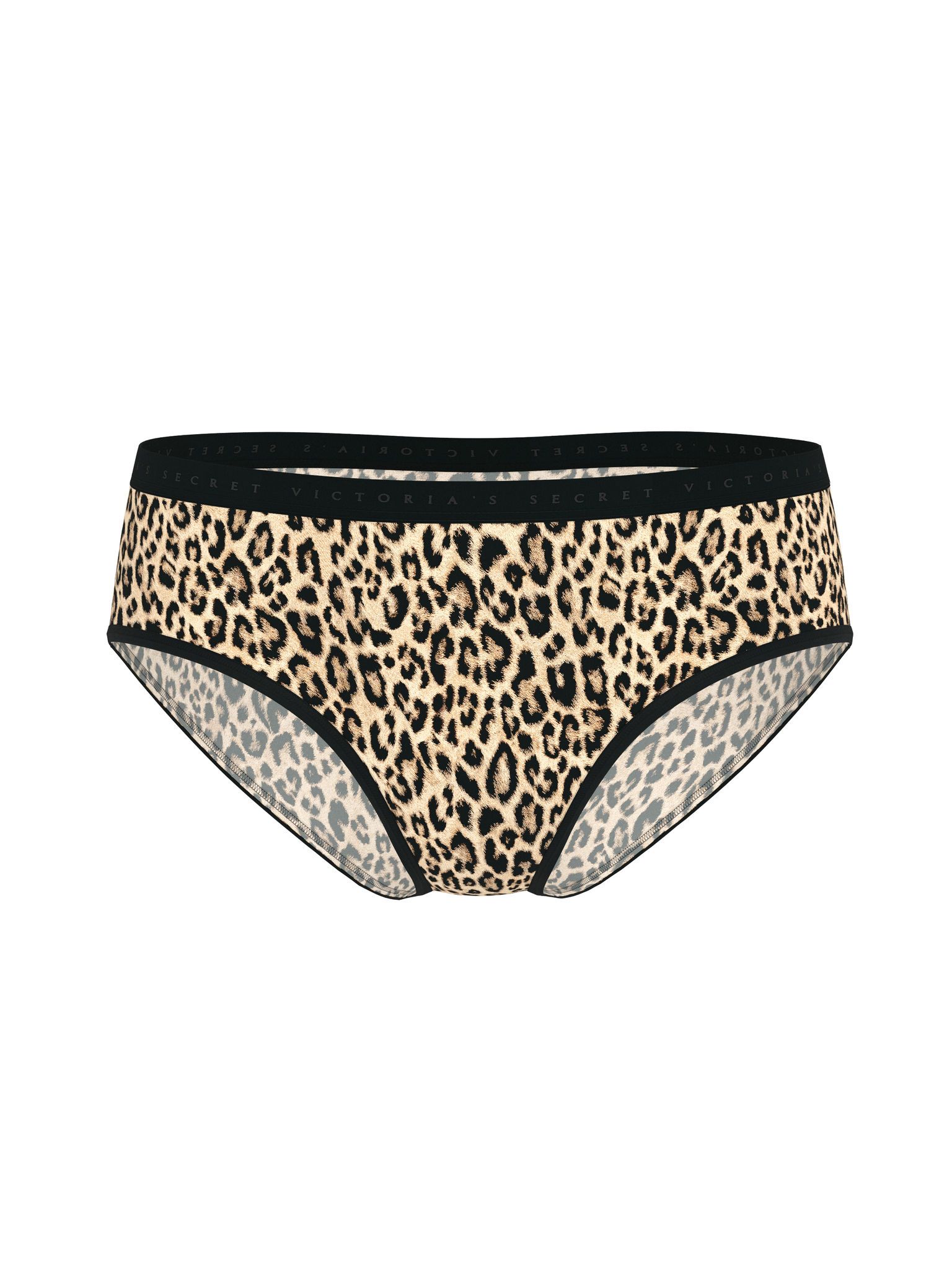 Chiloți de bumbac Hiphugger. Produsul are un model cu motiv animal și provine din colecția Victoria's Secret.
