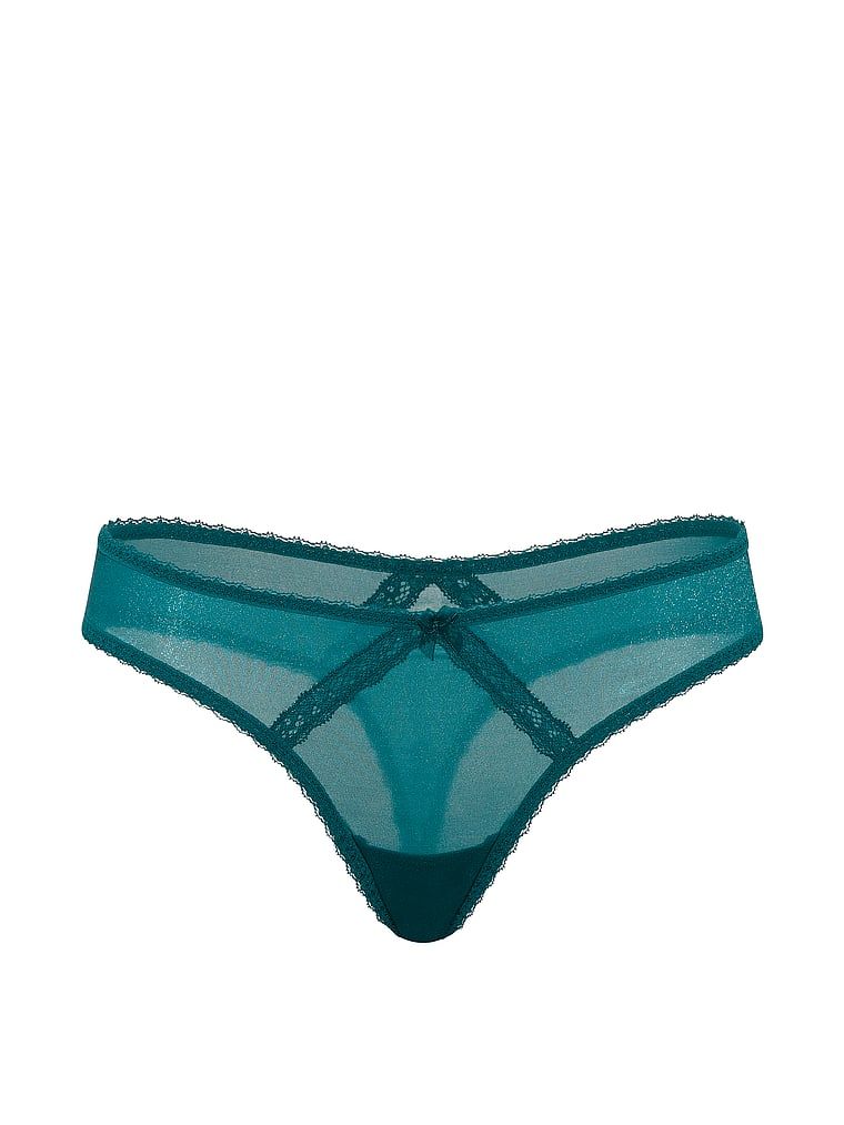 Shimmer Shimmer Shimmer Shiny Thong. Produsul este albastru și provine din colecția Dream Angels.