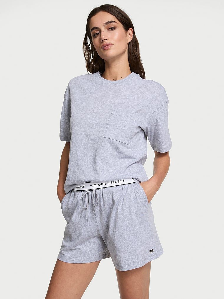 Victorias Secret Set de pijama scurtă din bumbac 100%
