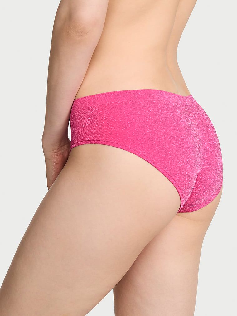 Chiloți din material lucios Shimmer Hiphugger. Produsul este roz și provine din colecția Seamless (Seamless Collection).