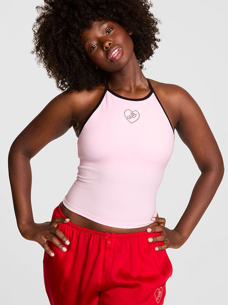 Top All-Day Cotton High-Neck Bra Tank
