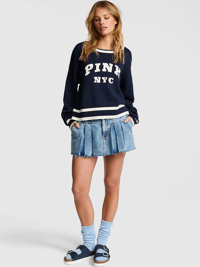 Pulover oversize cu guler rotund