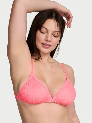 Victoria's Secret Bustieră Bralette Lacie triunghiulară fără căptușeală