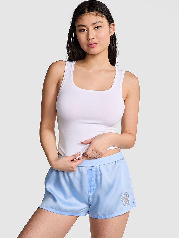 Șort de pijama Boxy mătăsos