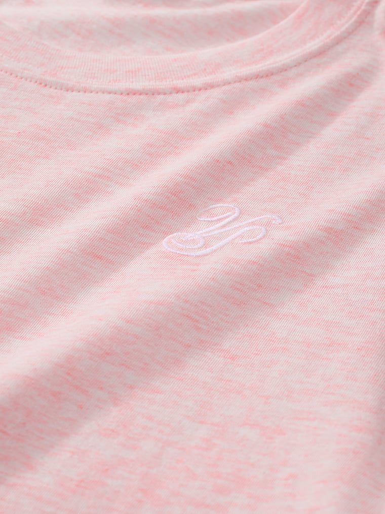 Tricou de dormit din bumbac Mix & Match. Produsul este roz și provine din colecția Victoria's Secret.