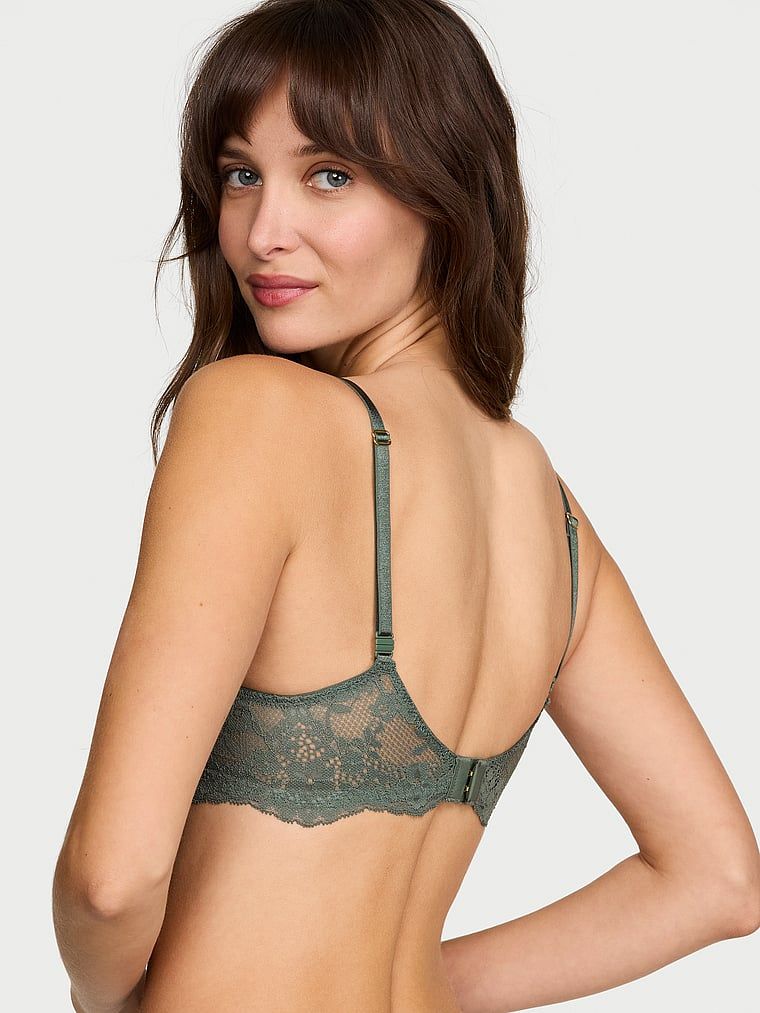 Wicked Lace Balconette fără sutien balconette cu căptușeală. Produsul este verde și provine din colecția Dream Angels.