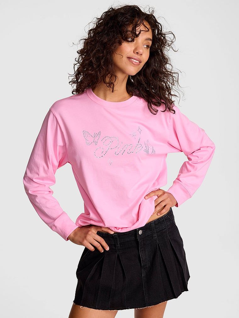 Tricou Campus Cotton cu mânecă lungă