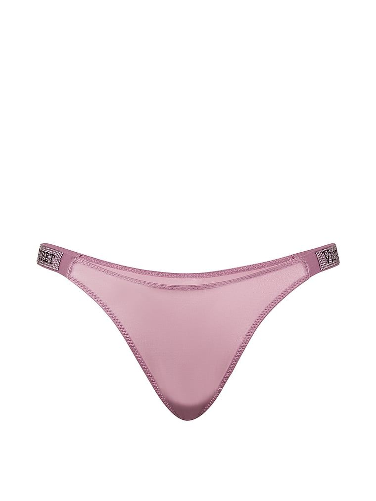 Tanga cu curele lucioase Shine Strap. Produsul este roz și provine din colecția Very Sexy.