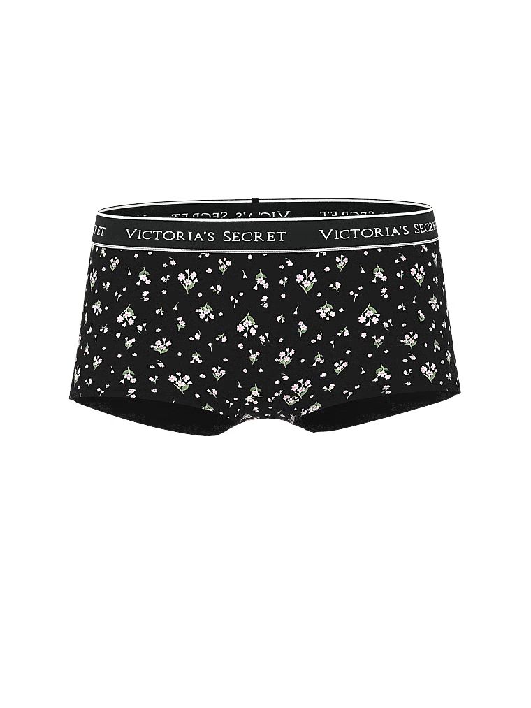 Pantaloni scurți din bumbac cu logo-ul la talie Boyshort. Produsul are un model floral și provine din colecția Bumbac.