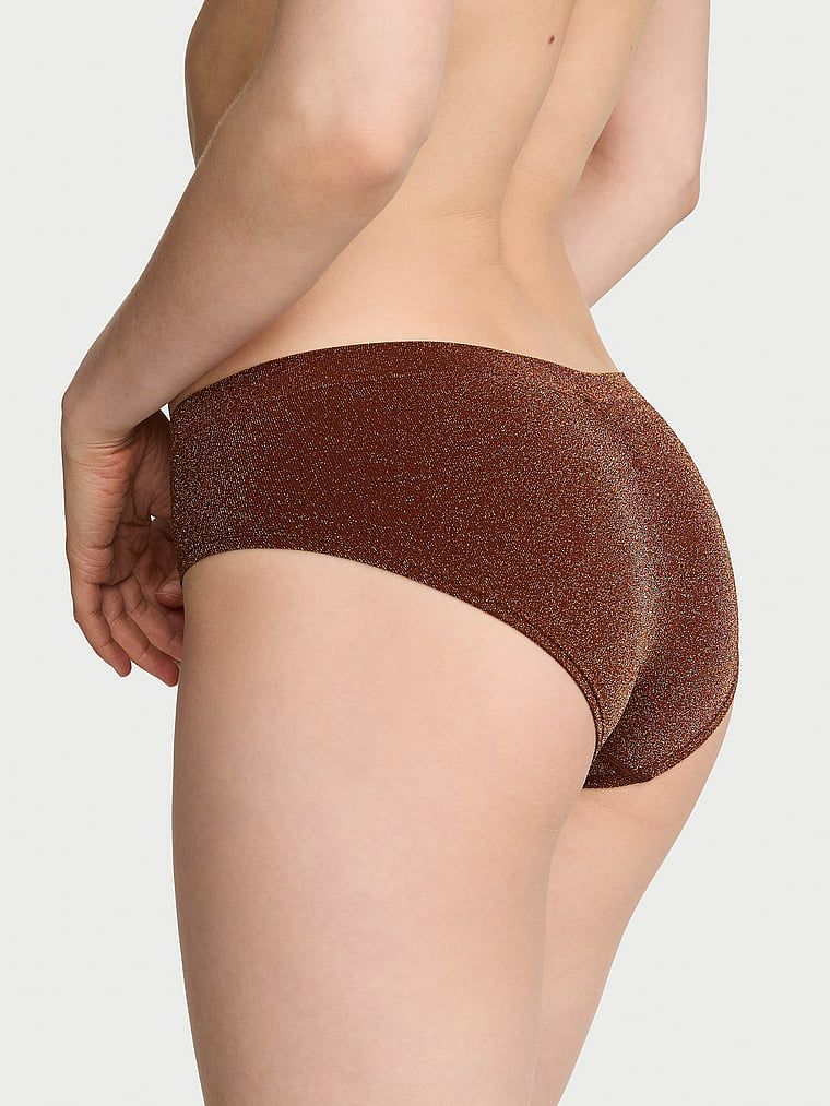 Chiloți din material lucios Shimmer Hiphugger. Produsul este de culoare maro și provine din colecția Seamless (Seamless Collection).