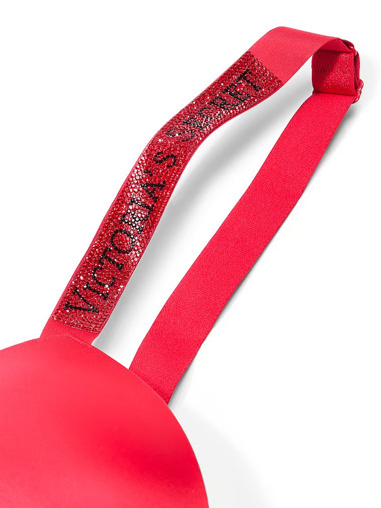 Sutien push-up Shine Strap. Produsul este roșu și provine din colecția Very Sexy.