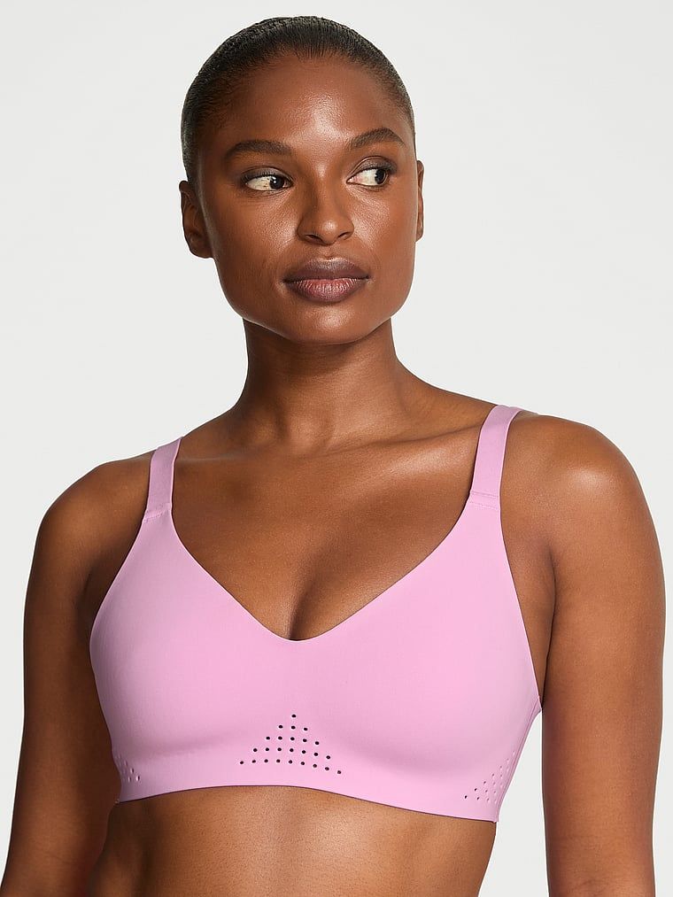Sutien sport cu decolteu în V VSX Featherweight. Produsul este de culoare violet și provine din colecția VSX.