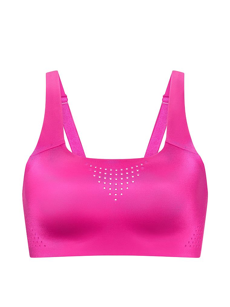Sutien sport VSX Featherweight Max GlossyTech cu suport maxim. Produsul este roz și provine din colecția VSX.