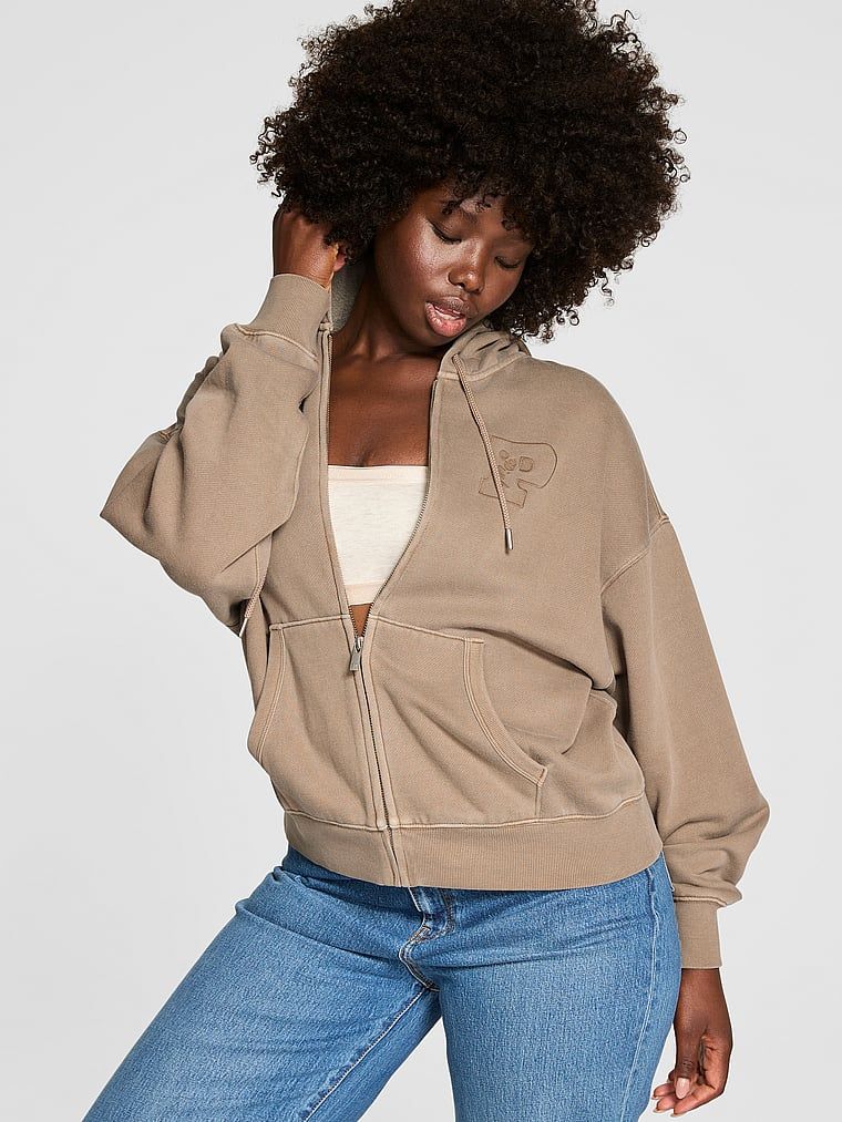 Hanorac lejer cu fermoar, din material fleece Everyday