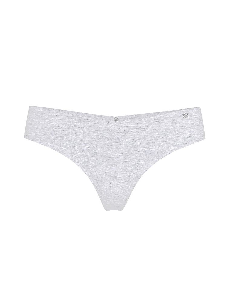 Tanga din bumbac fără cusături No-Show. Produsul este de culoare gri și provine din colecția No-Show.