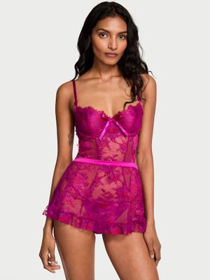 Very Sexy Set șorț Wicked, din dantelă în formă de trandafir, fără căptușeală