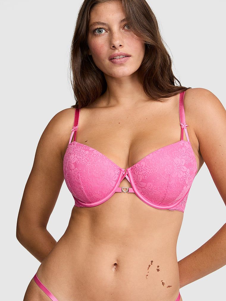 PINK Sutien balconette PINK Wink cu burete subțire