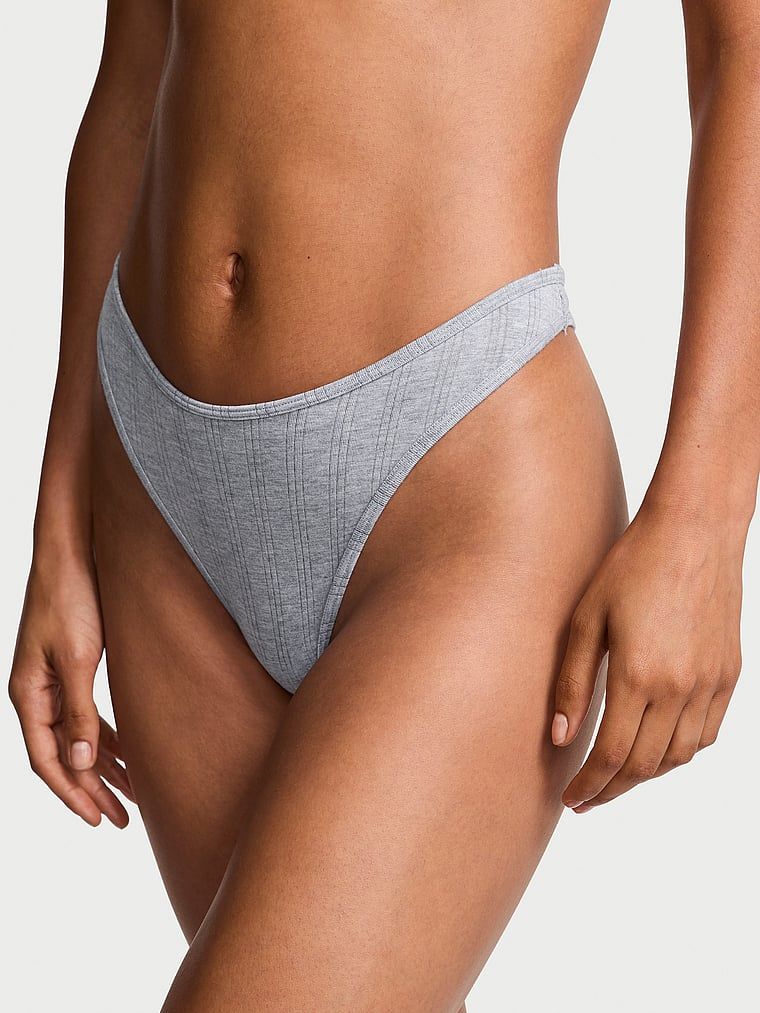 Victoria's Secret Chiloți Tanga înalți pe picior, rotunzi, din modal ultra-fin