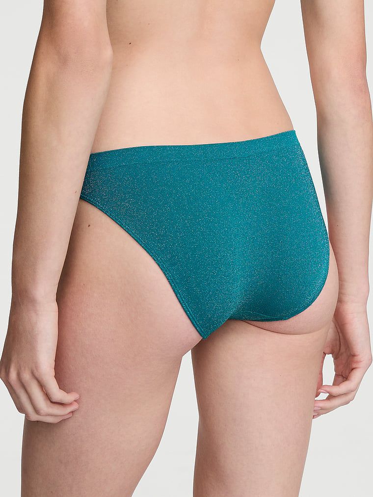 Chiloți Shiny Shimmer Bikini. Produsul este albastru și provine din colecția Seamless (Seamless Collection).