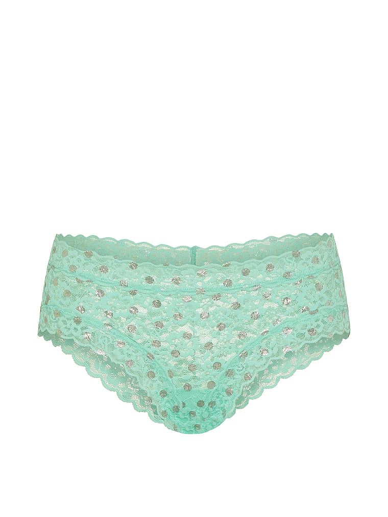 Chiloți din dantelă Shimmer Dot Cheeky. Produsul este modelat și provine din colecția Lacie.