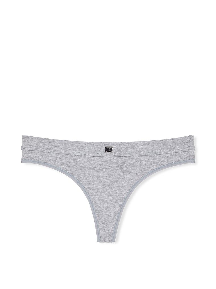 Tanga din bumbac cu logo Hardware în talie. Produsul este gri și provine din colecția Bumbac.