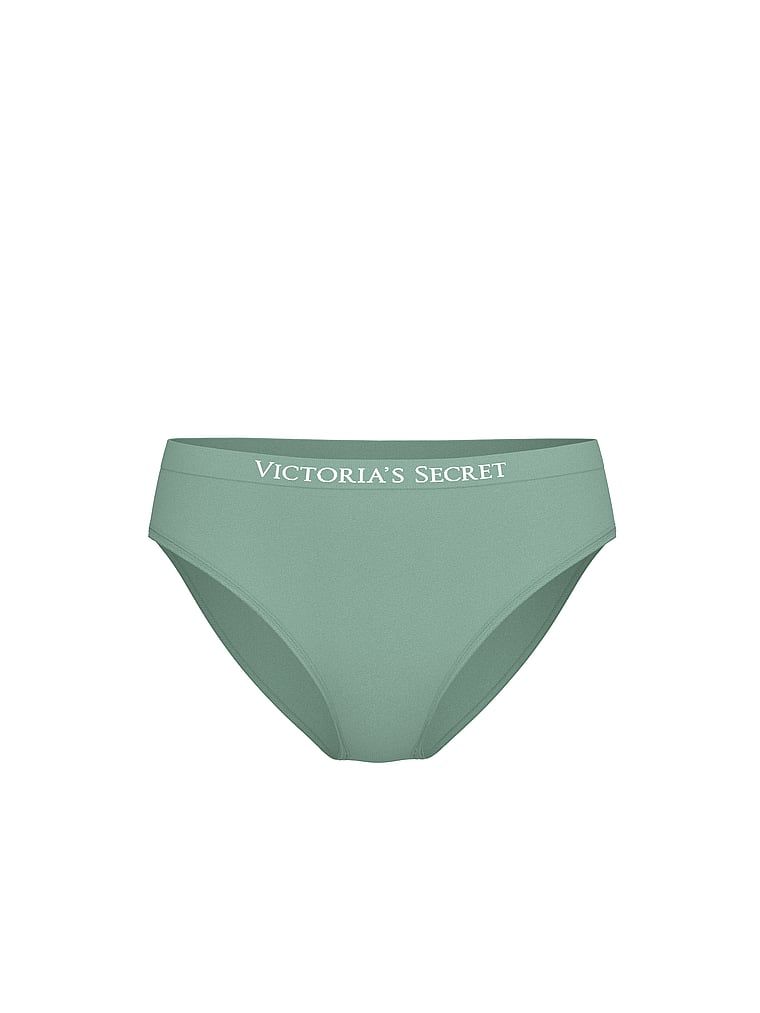 Chiloți Bikini fără cusături. Produsul este verde și provine din colecția Seamning.