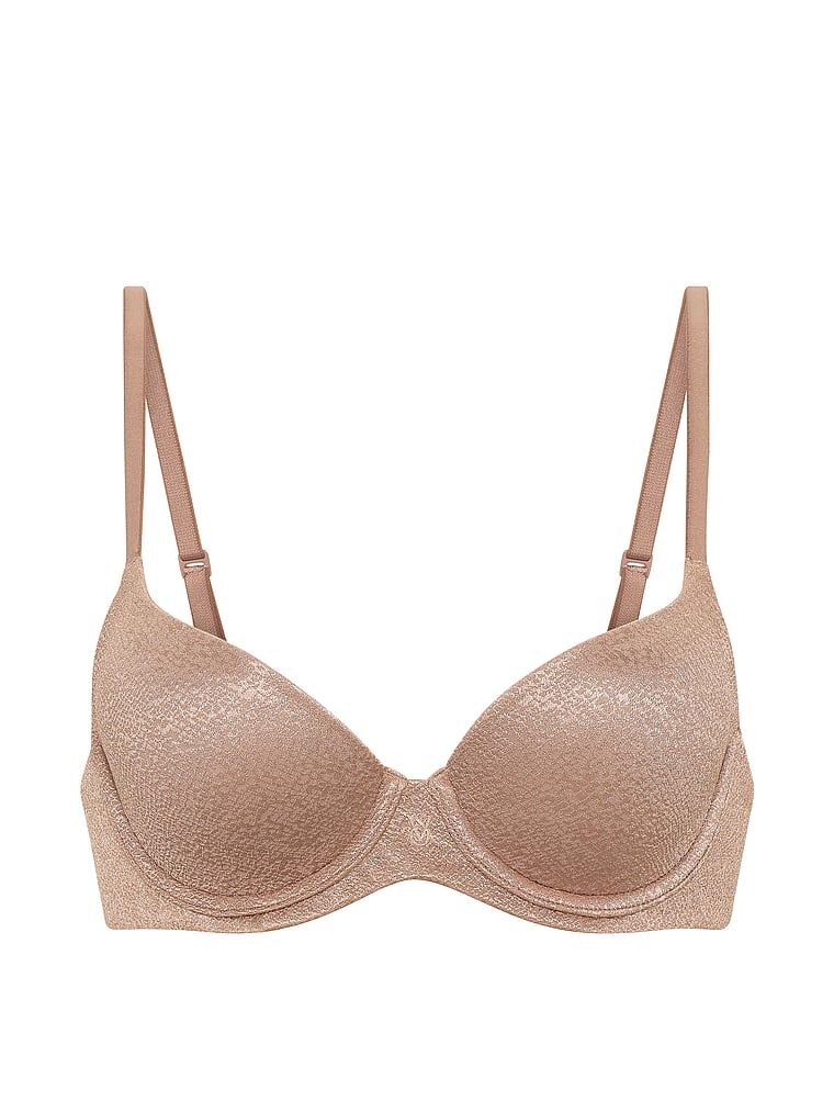 Sutien demi ușor căptușit. Produsul este de culoare maro și provine din colecția Body by Victoria.