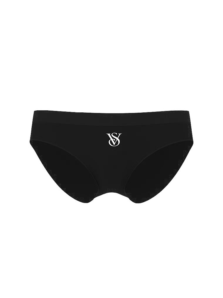 Chiloți cu logo strălucitor Seamless Sparkle Bikini. Produsul este negru și provine din colecția Seamless