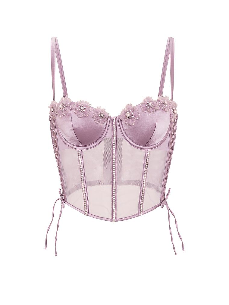 Topul corset Atelier Ethereal. Produsul este roz și provine din colecția Dream Angels.