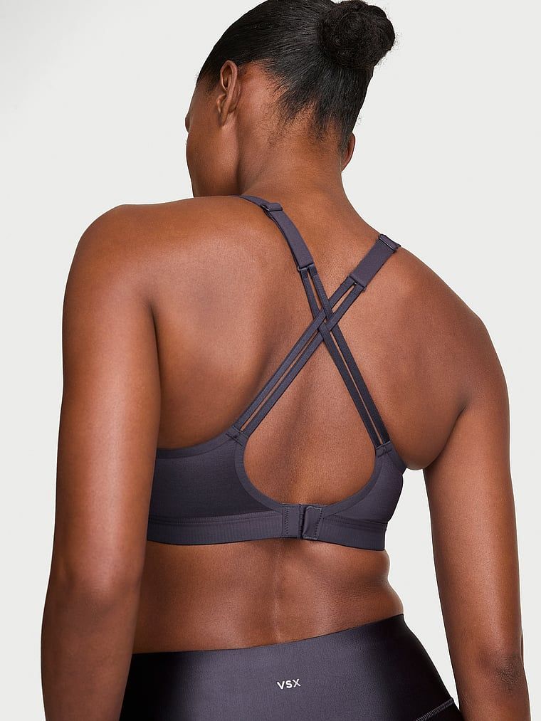 Sutien sport VSX Angel GlossyTech. Produsul este gri și provine din colecția VSX.