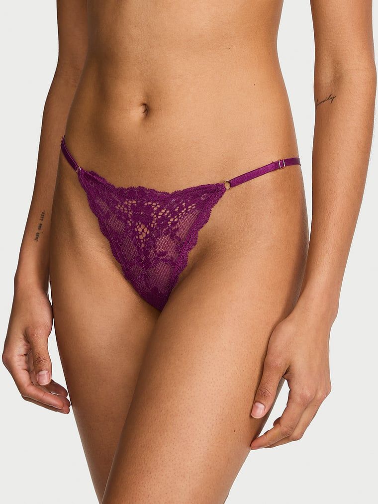 Dream Angels Chiloți V-String reglabili, din dantelă