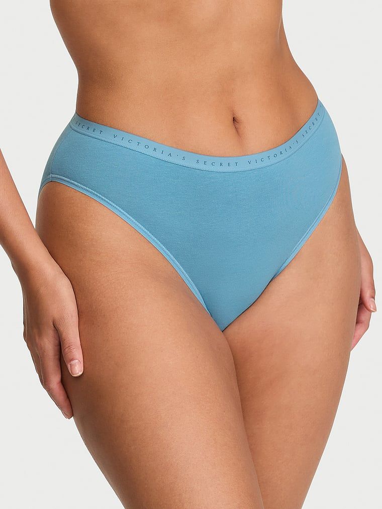 Victoria's Secret Chiloți cu talie înaltă din bumbac extensibil
