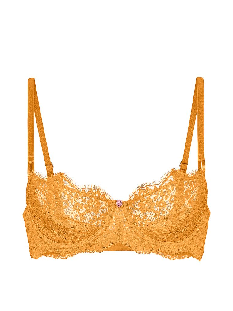 Wicked Lace Balconette fără sutien balconette cu căptușeală. Produsul este portocaliu și provine din colecția Dream Angels.