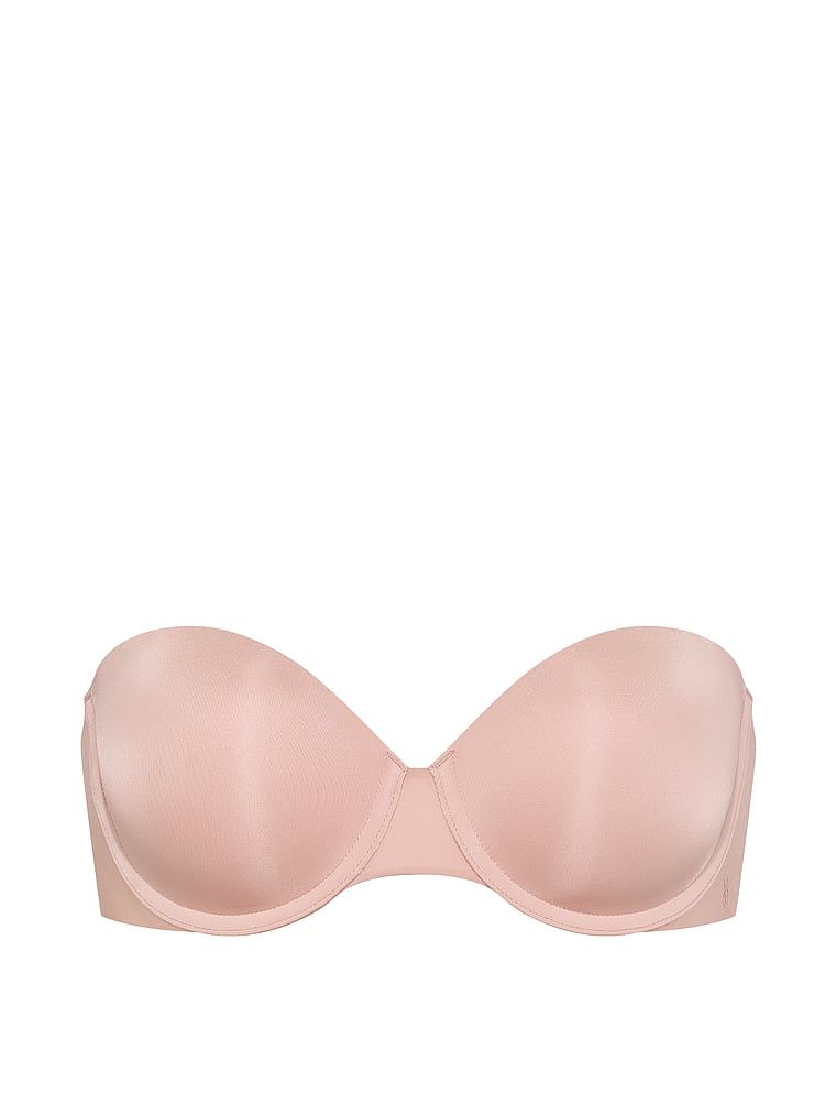 Sutien pushless fără bretele Uplift. Produsul este de culoare bej și provine din colecția Invisible by Victoria's Secret.