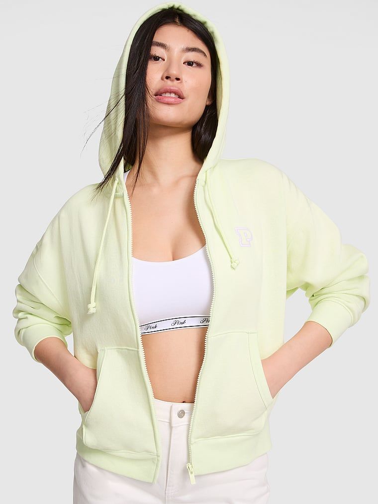 Hanorac lejer cu fermoar, din material fleece Everyday